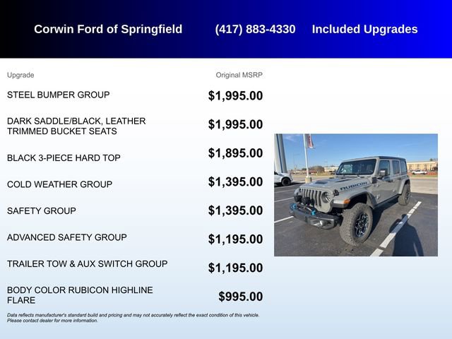 Used 2023 Jeep Wrangler Unlimited Rubicon 4xe w/ Steel Bumper Group image 5