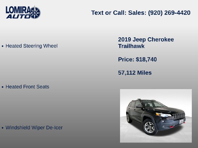Used 2019 Jeep Cherokee Trailhawk w/ Comfort & Convenience Group AWD/4WD image 33