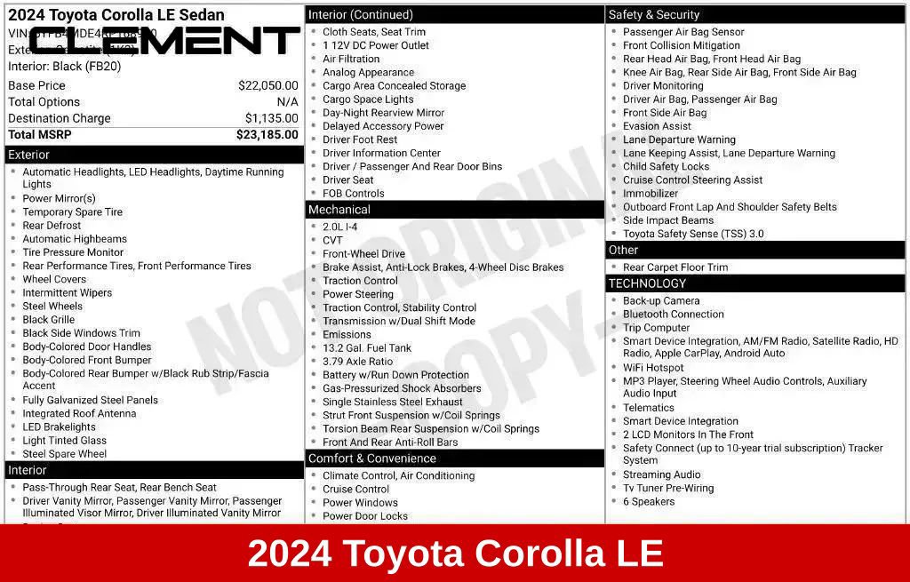 Used 2024 Toyota Corolla LE FWD image 8
