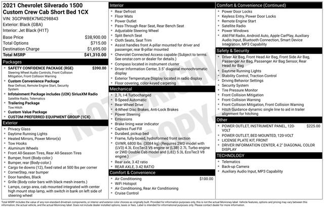 Used 2021 Chevrolet Silverado 1500 Custom w/ Safety Confidence Package image 27