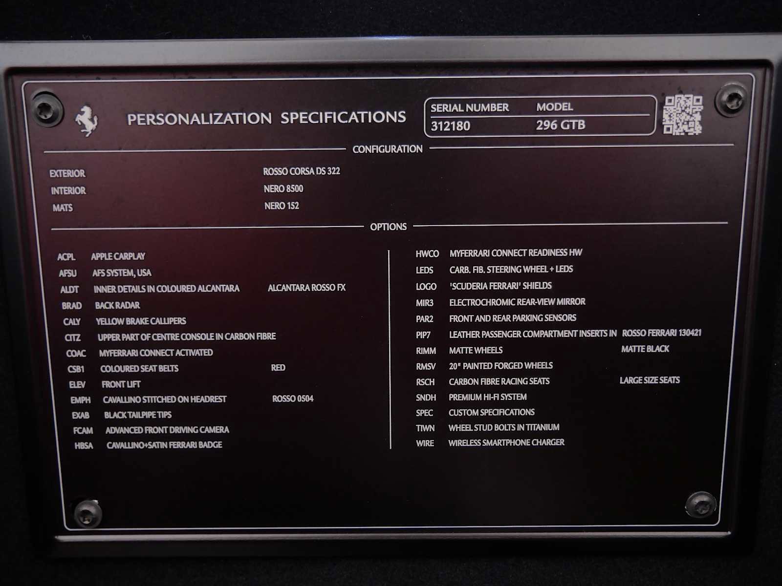 Certified 2024 Ferrari 296 GTB RWD image 29