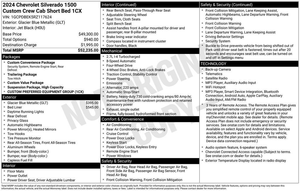 Used 2024 Chevrolet Silverado 1500 Custom AWD/4WD image 23