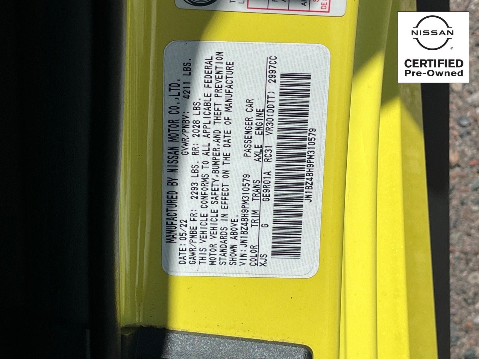 Certified 2023 Nissan Z w/ Floor Mat Package (L93) RWD image 30