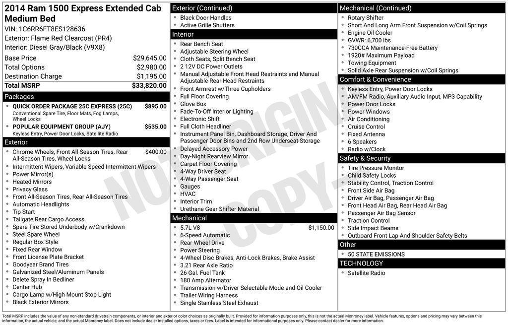 Used 2014 RAM 1500 Express RWD image 10