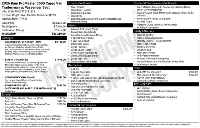 New 2026 RAM ProMaster 3500 w/ Advanced Safety Group image 26