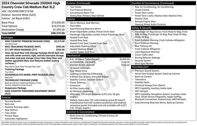 Used 2024 Chevrolet Silverado 2500 High Country w/ High Country Premium Package AWD/4WD image 21