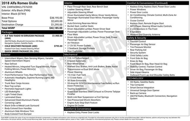 Used 2018 Alfa Romeo Giulia Base image 33
