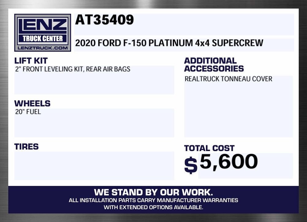 Used 2020 Ford F150 Platinum w/ Equipment Group 701A Luxury AWD/4WD image 2