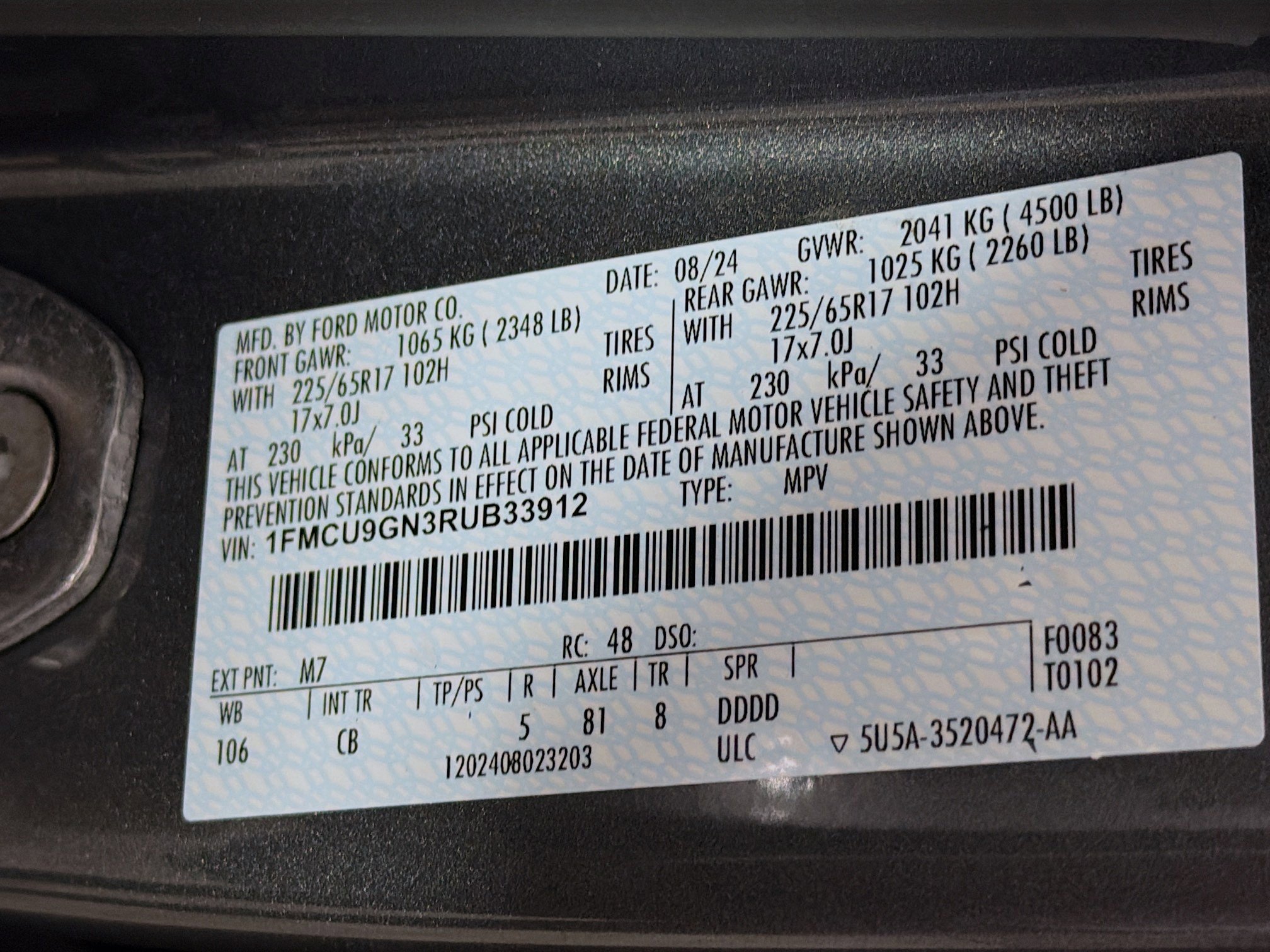 Used 2024 Ford Escape Active w/ Tech Pack #1 image 34