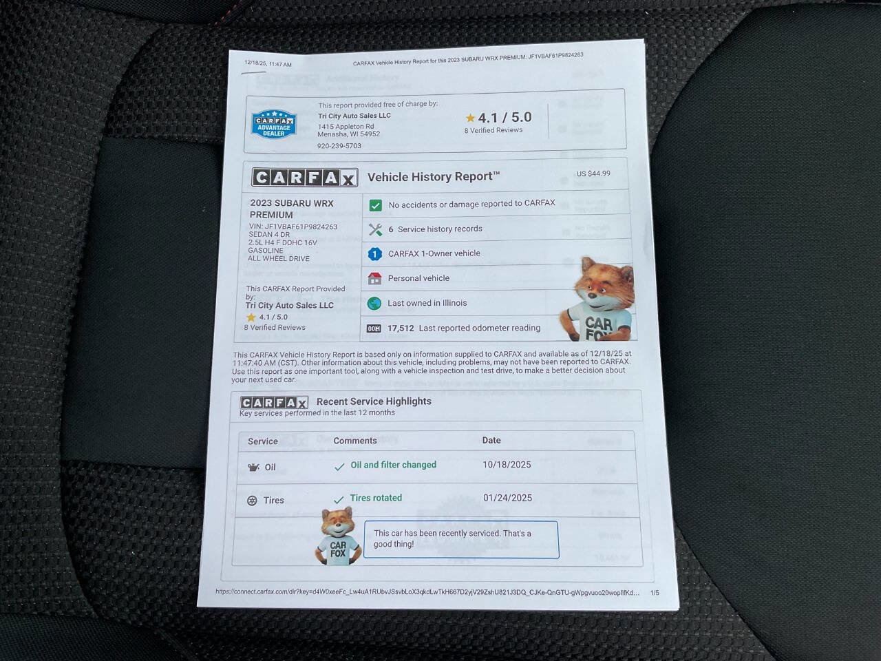 Used 2023 Subaru WRX Premium image 45