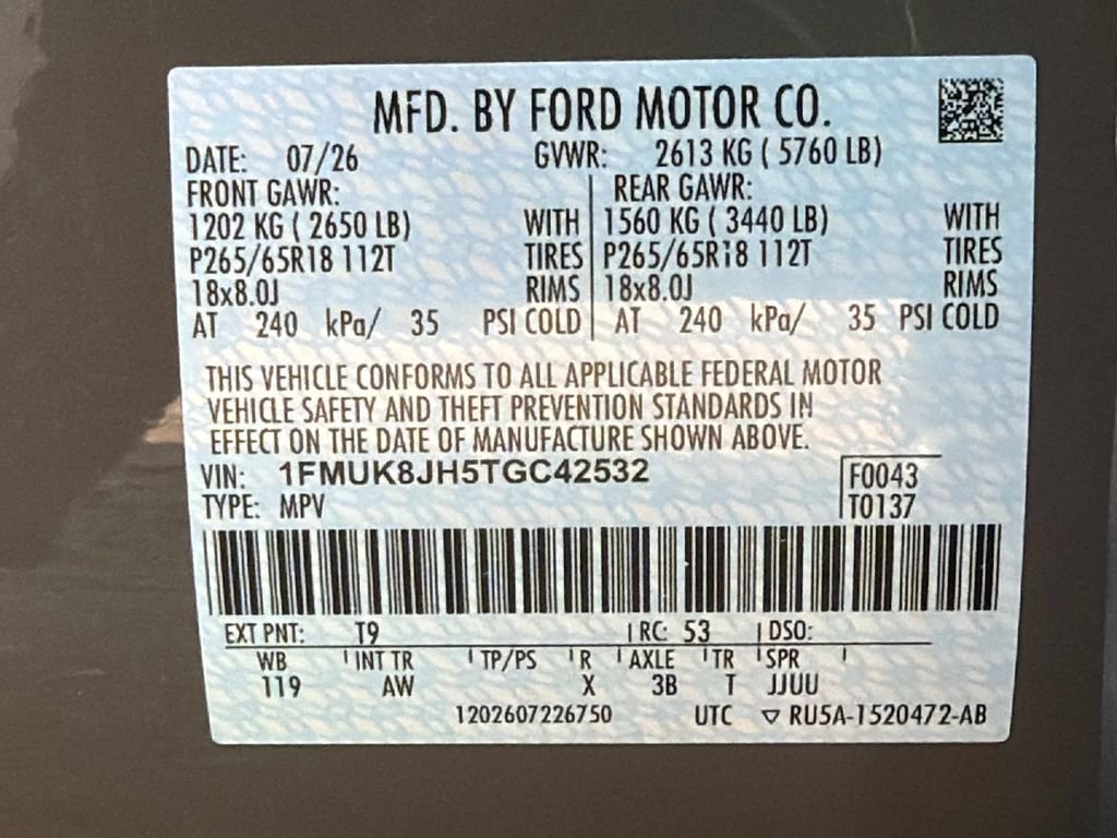 Used 2026 Ford Explorer Tremor w/ Tremor Convenience Package AWD/4WD image 35