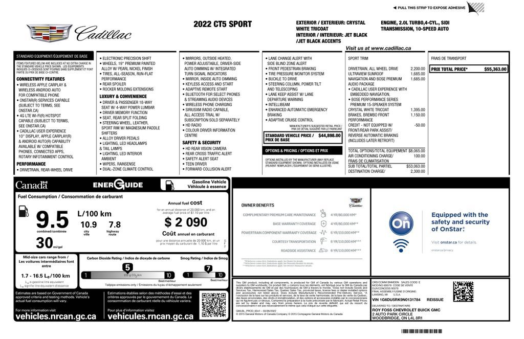 Used 2022 Cadillac CT5 Sport AWD/4WD image 2