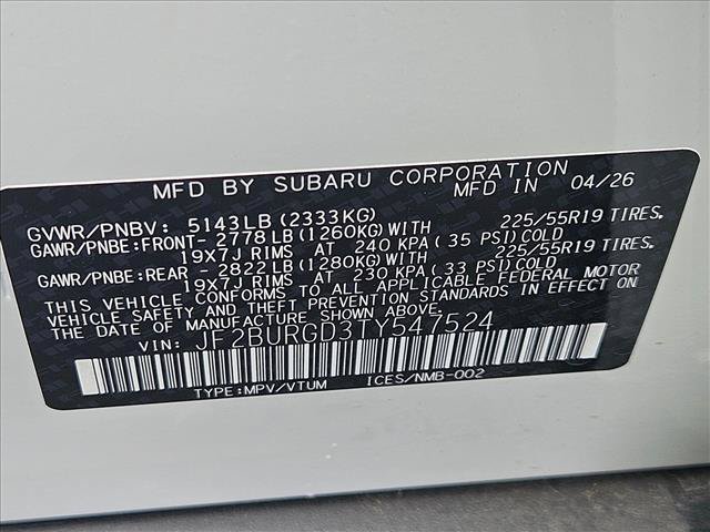 New 2026 Subaru Outback Limited XT w/ Premium/Limited Package 2 AWD/4WD image 18