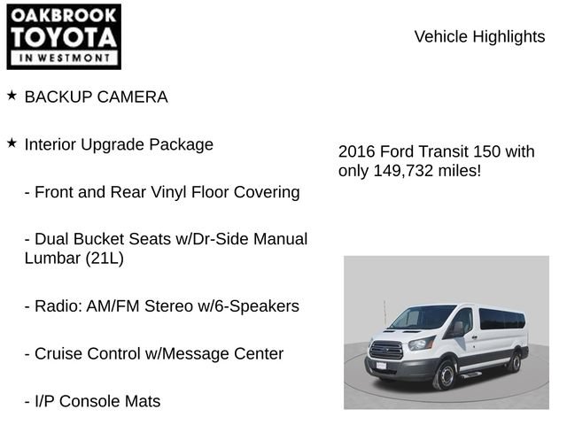 Used 2016 Ford Transit 150 148 Low Roof w/ Interior Upgrade Package RWD image 5