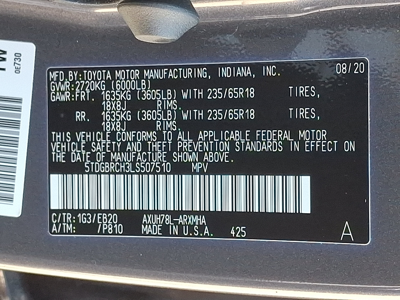 Used 2020 Toyota Highlander XLE AWD/4WD image 29