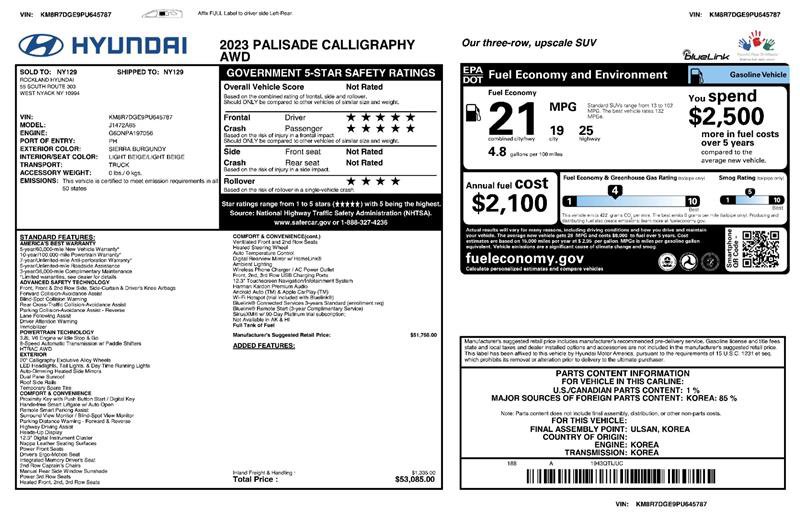 Used 2023 Hyundai Palisade Calligraphy AWD/4WD image 2