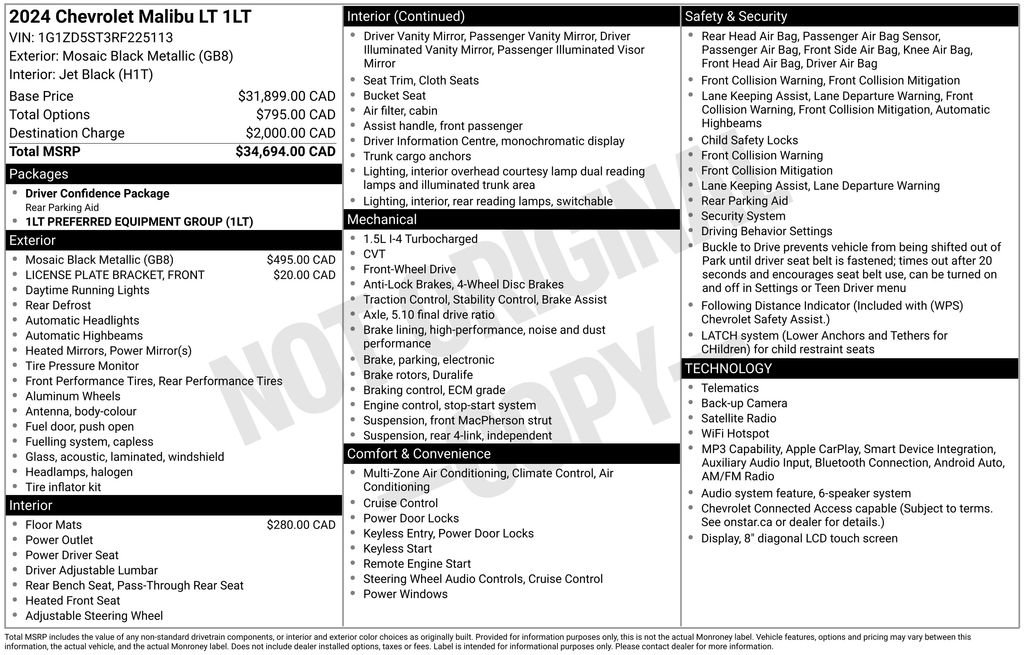 Used 2024 Chevrolet Malibu LT FWD image 10
