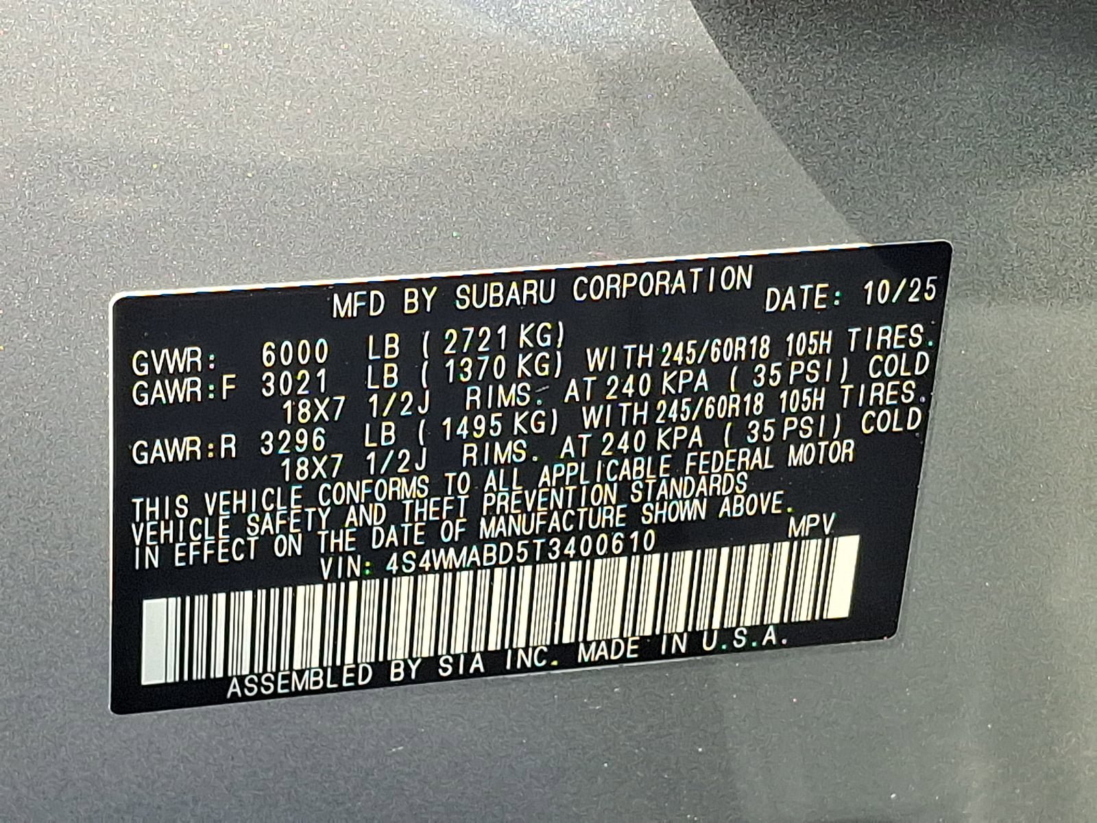 Certified 2026 Subaru Ascent Premium AWD/4WD image 26
