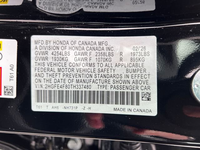 New 2026 Honda Civic Sport image 18