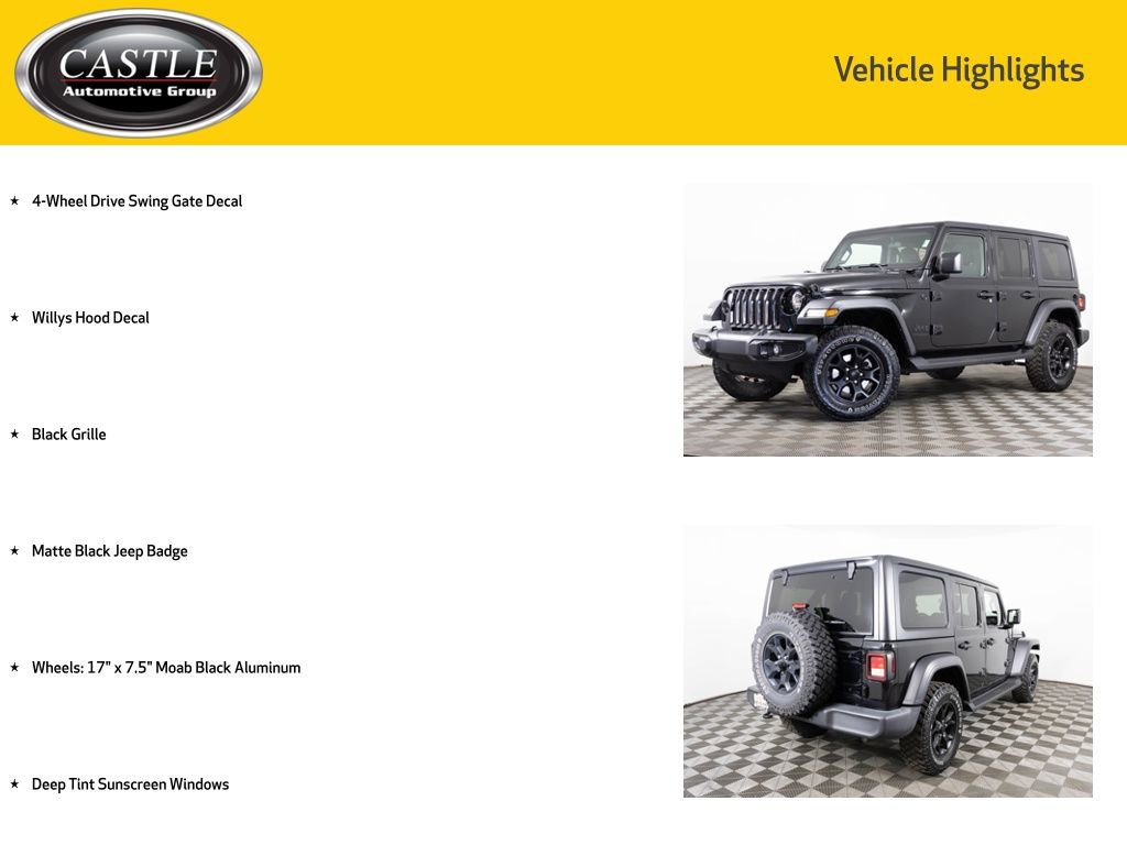 Used 2021 Jeep Wrangler Unlimited Willys image 8
