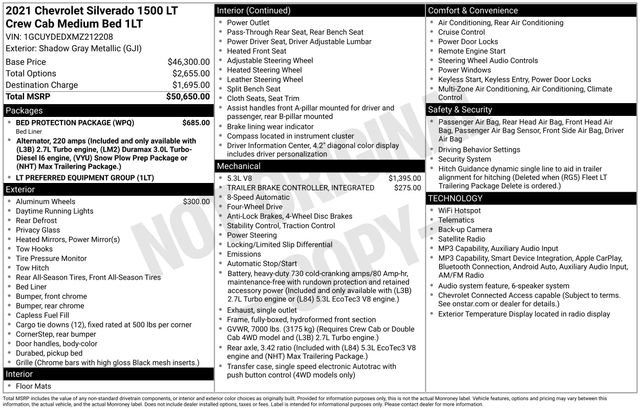 Used 2021 Chevrolet Silverado 1500 LT w/ Bed Protection Package AWD/4WD image 6