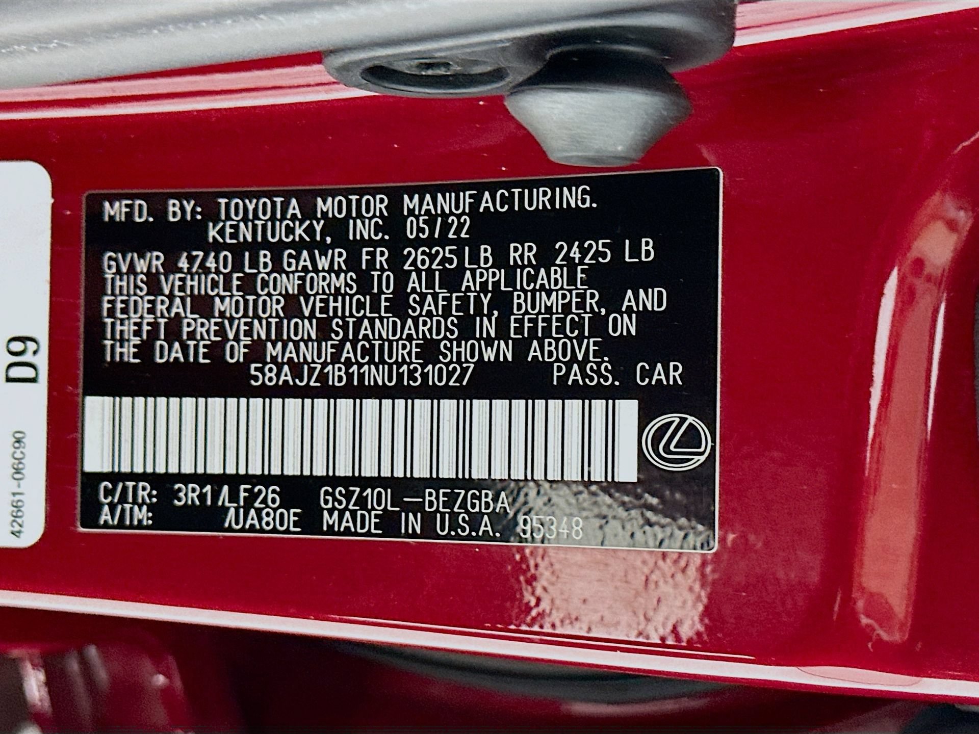 Used 2022 Lexus ES 350 F Sport FWD image 34