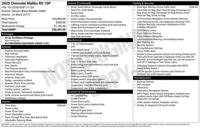 Used 2025 Chevrolet Malibu RS FWD image 6