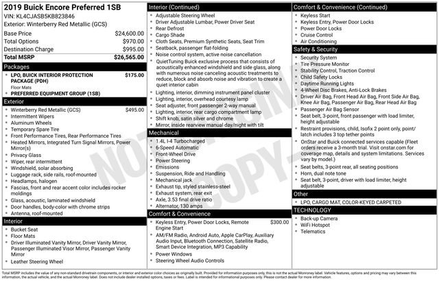 Certified 2019 Buick Encore Preferred FWD image 7