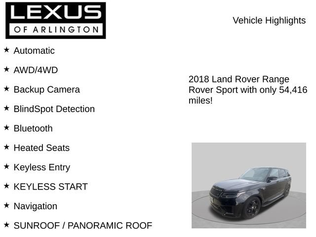Used 2018 Land Rover Range Rover Sport HSE AWD/4WD image 7