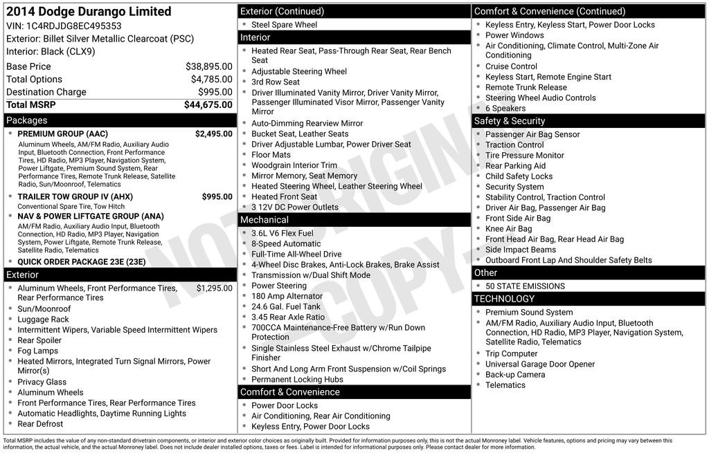 Used 2014 Dodge Durango Limited w/ Premium Group image 3