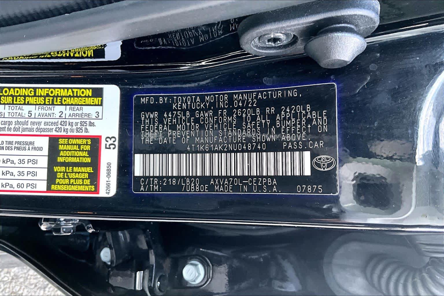Used 2022 Toyota Camry XSE FWD image 36