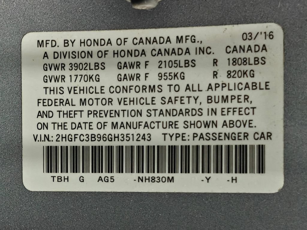 Used 2016 Honda Civic Touring image 52