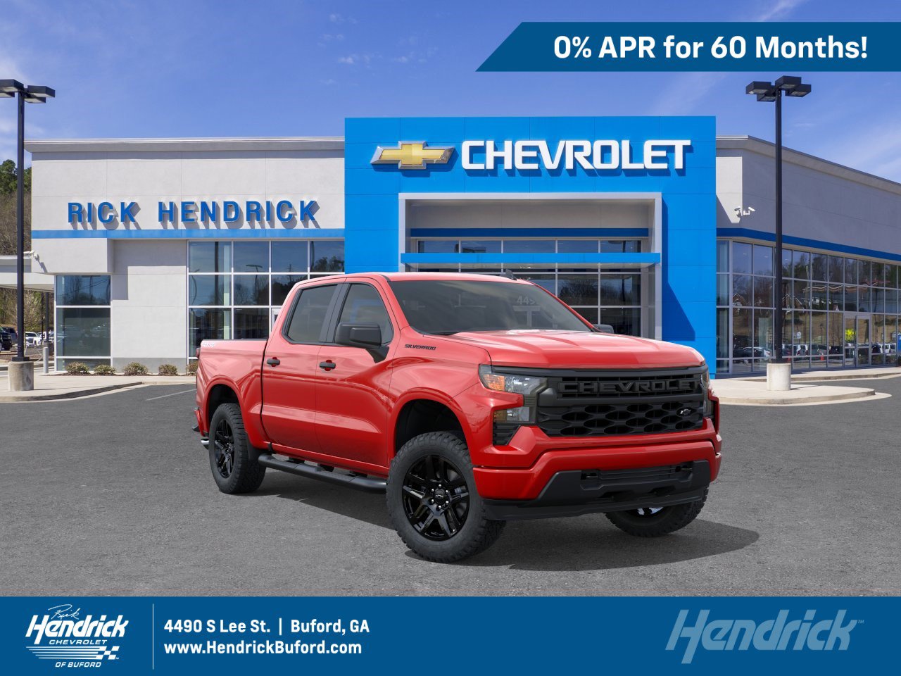 New 2026 Chevrolet Silverado 1500 Custom w/ Turbomax Blackout Package AWD/4WD image 1