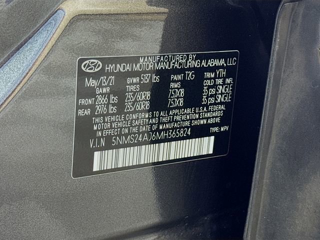 Certified 2021 Hyundai Santa Fe SEL image 44