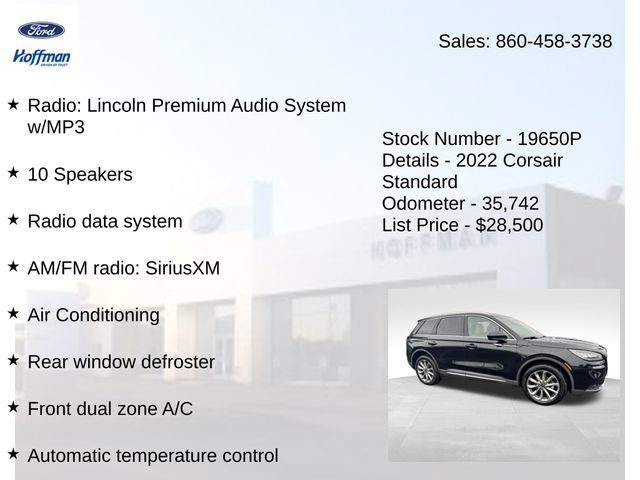 Used 2022 Lincoln Corsair AWD w/ Premium Package image 20