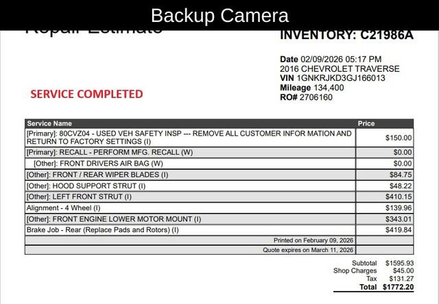 Used 2016 Chevrolet Traverse LTZ w/ LPO, 'HIT The Road' Package image 9