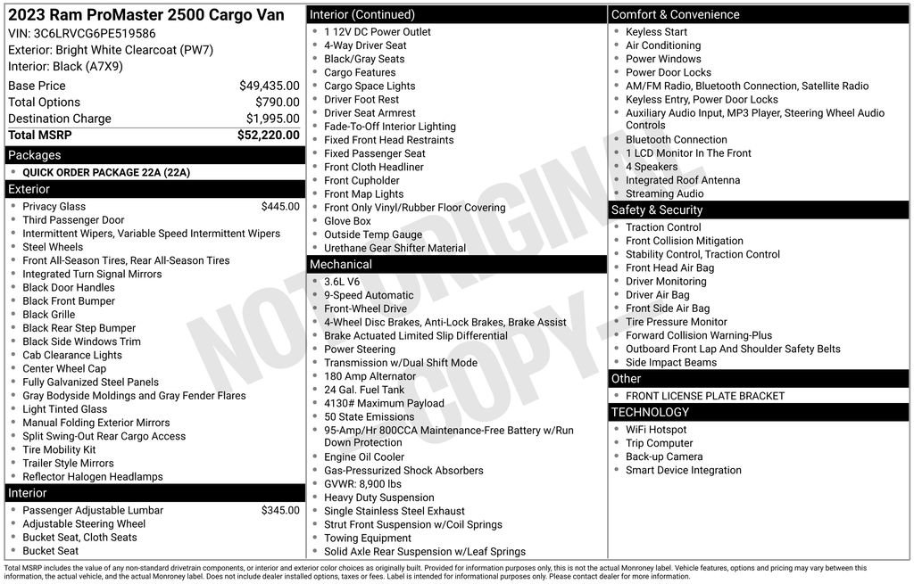 Used 2023 RAM ProMaster 2500 image 6