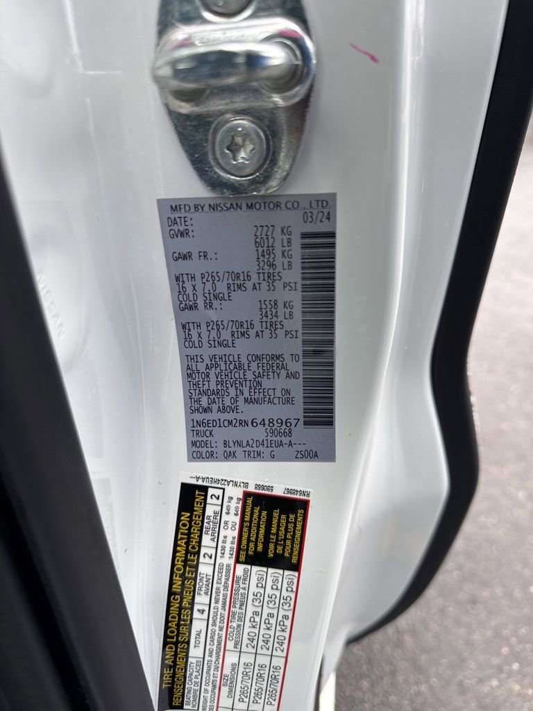 Used 2024 Nissan Frontier S w/ Technology Package image 33