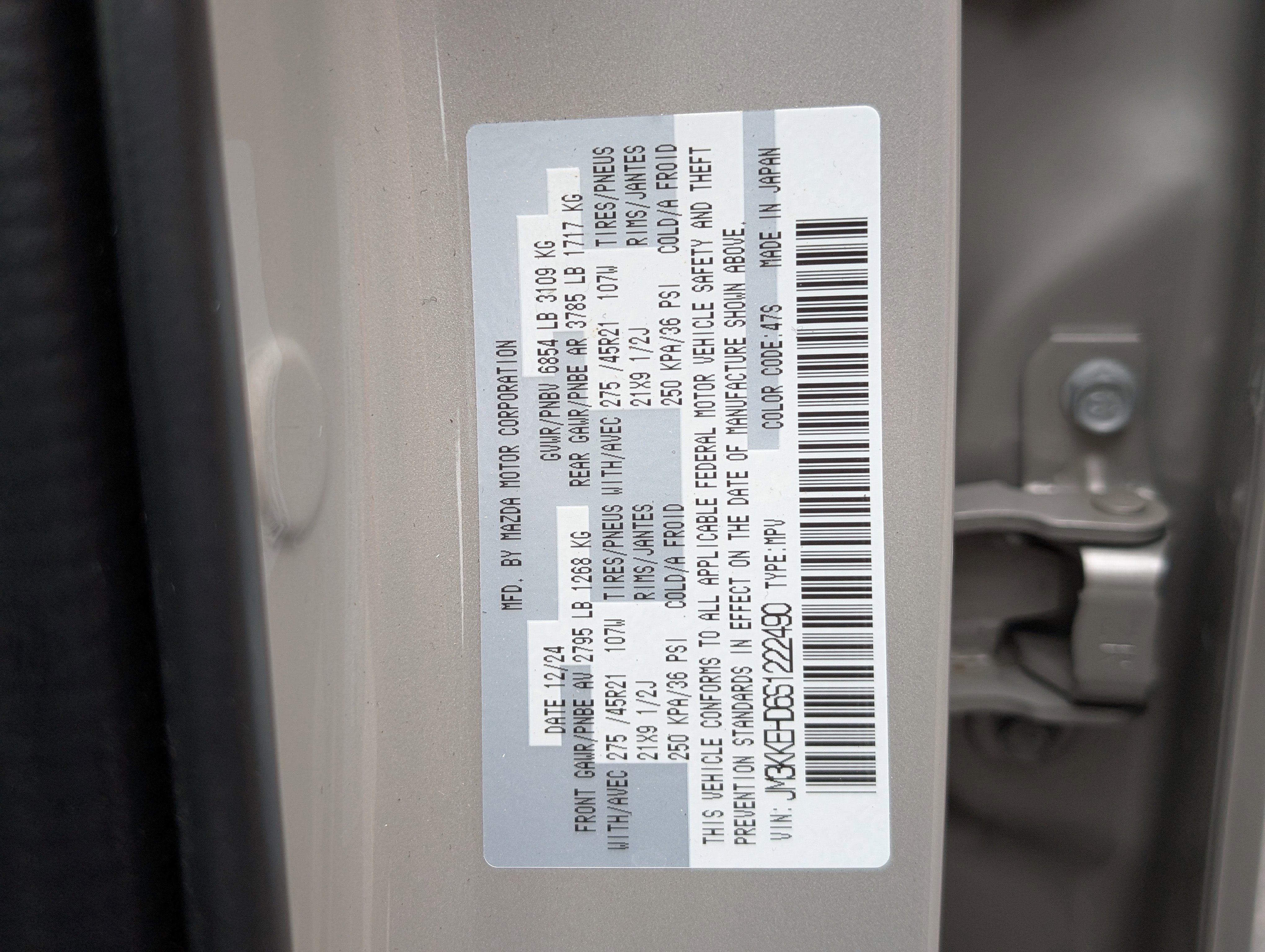 Used 2025 MAZDA CX-90 3.3 Turbo w/ Premium Plus Pkg image 41