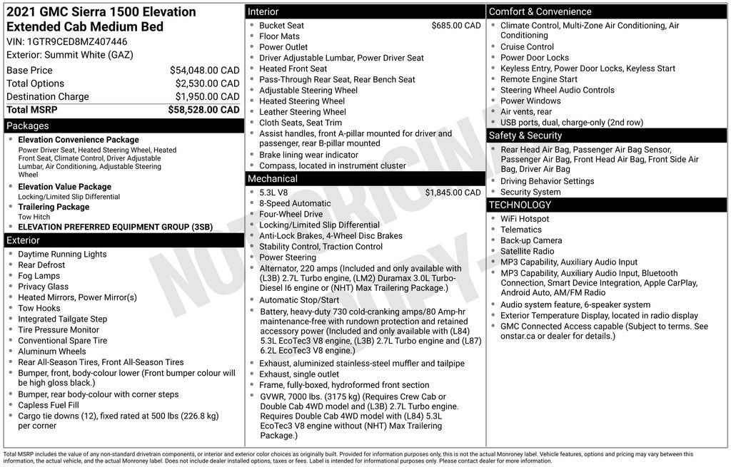 Used 2021 GMC Sierra 1500 Elevation AWD/4WD image 26