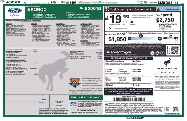 Used 2022 Ford Bronco Outer Banks image 15