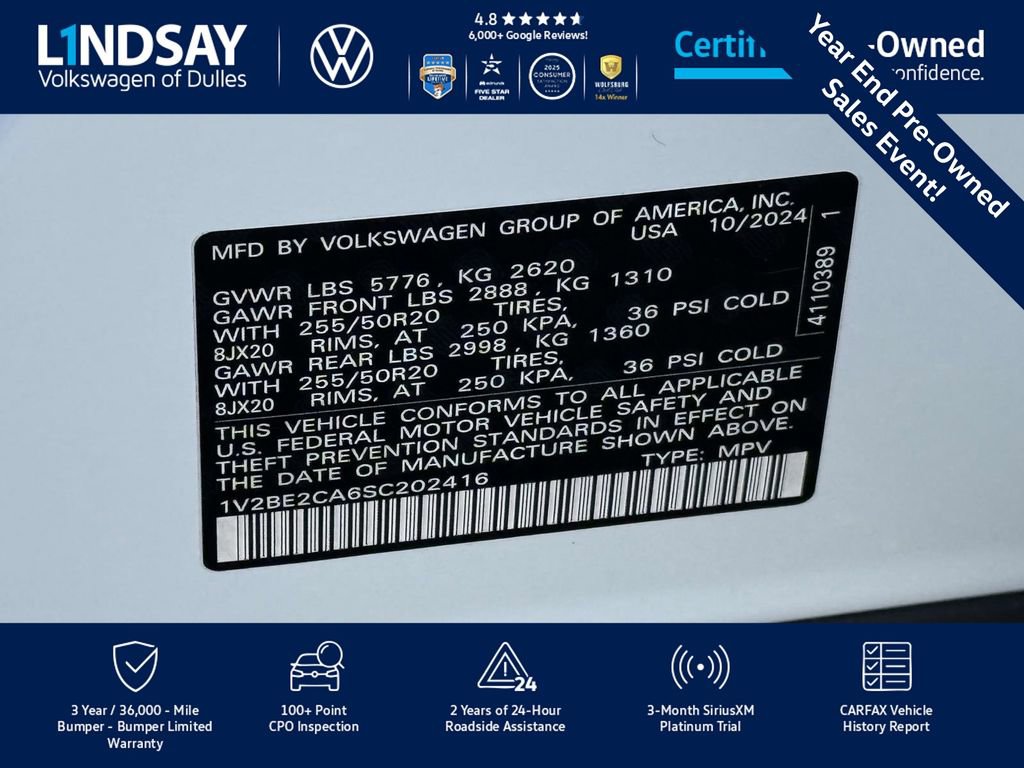 Used 2025 Volkswagen Atlas Cross Sport SEL image 26