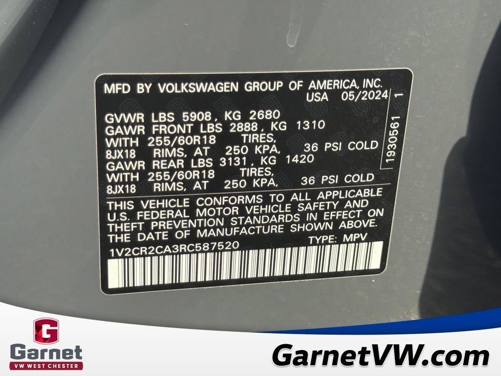 Used 2024 Volkswagen Atlas Peak Edition SE image 30