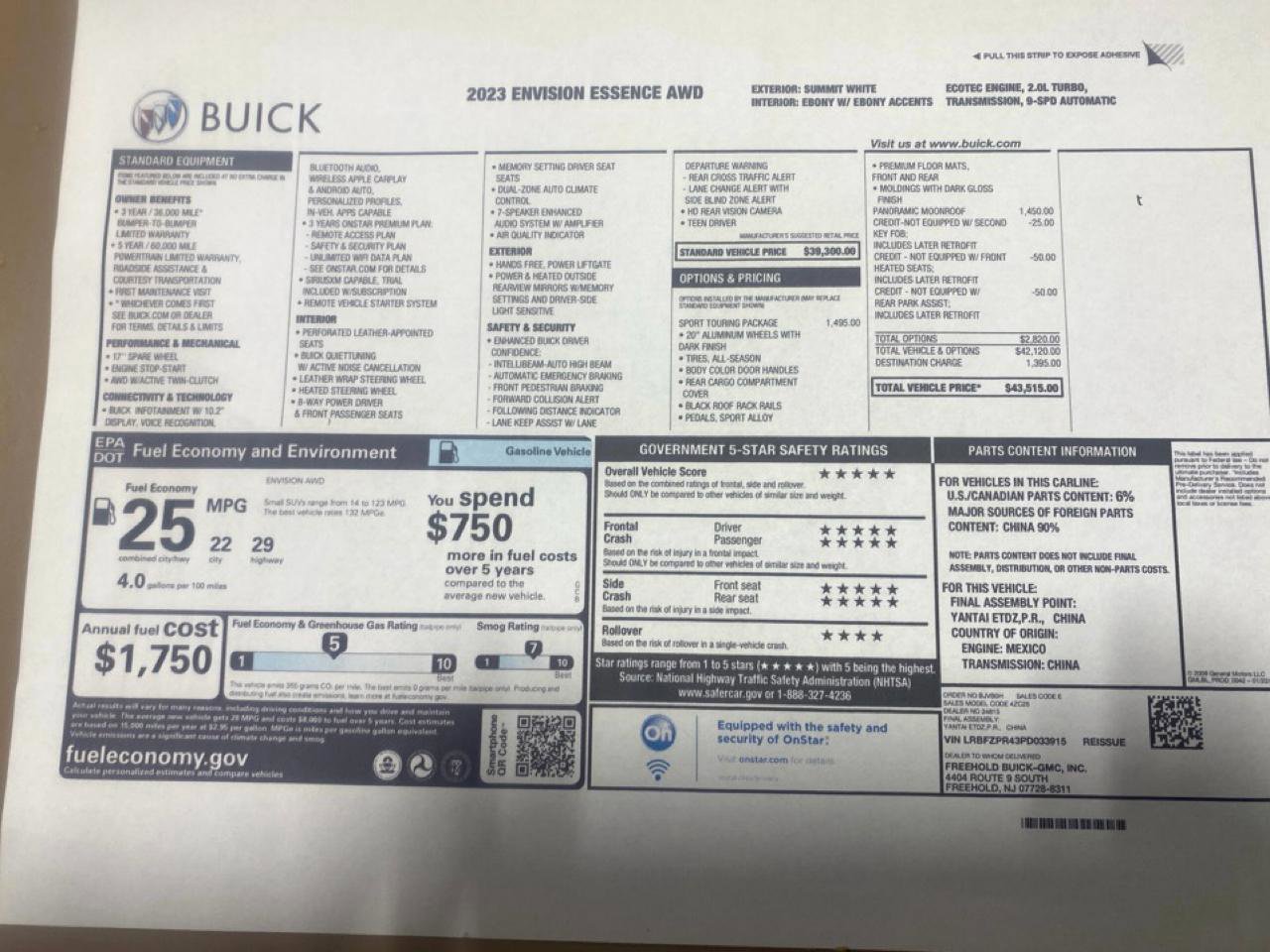 Used 2023 Buick Envision Essence w/ Sport Touring Package AWD/4WD image 35