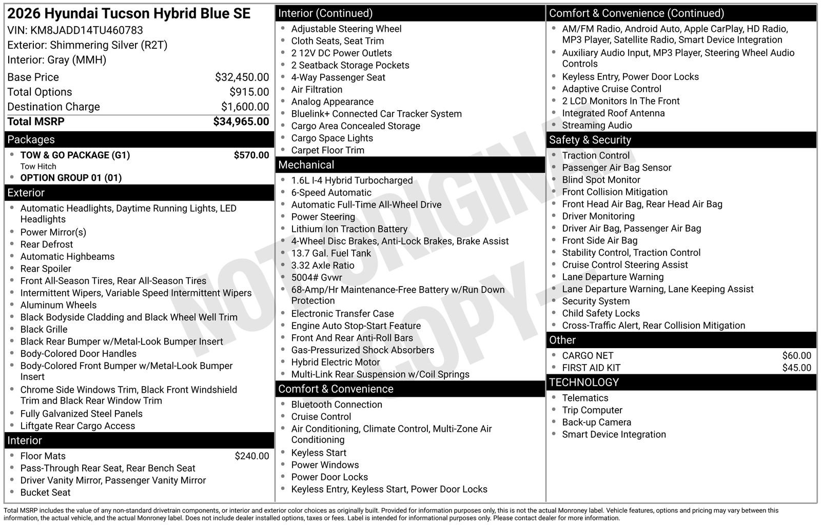 New 2026 Hyundai Tucson Blue SE w/ Tow & Go Package image 27