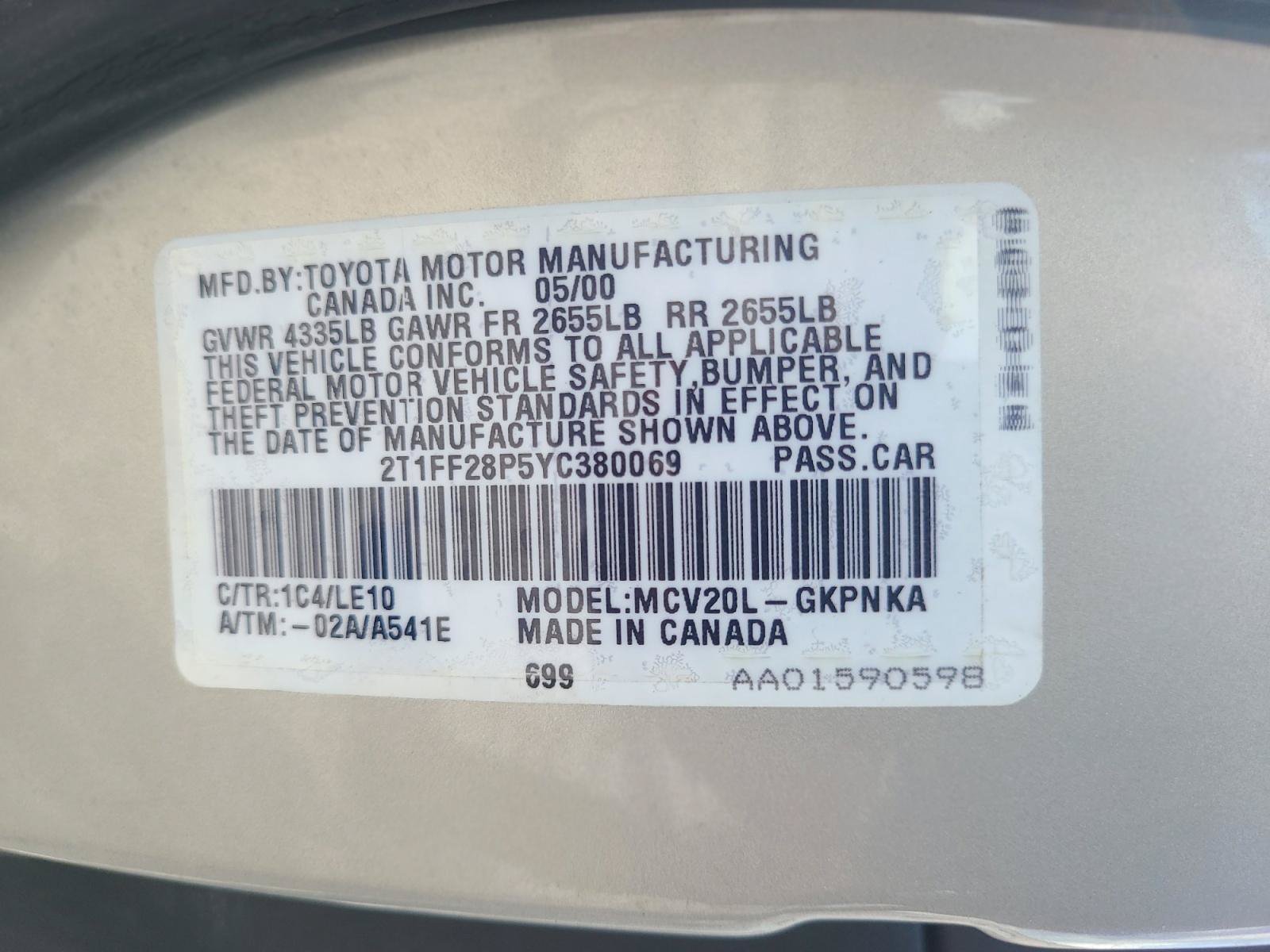 Used 2000 Toyota Solara SE FWD image 23