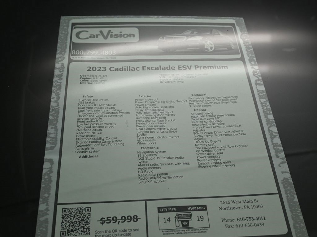 Used 2023 Cadillac Escalade ESV Premium Luxury image 42