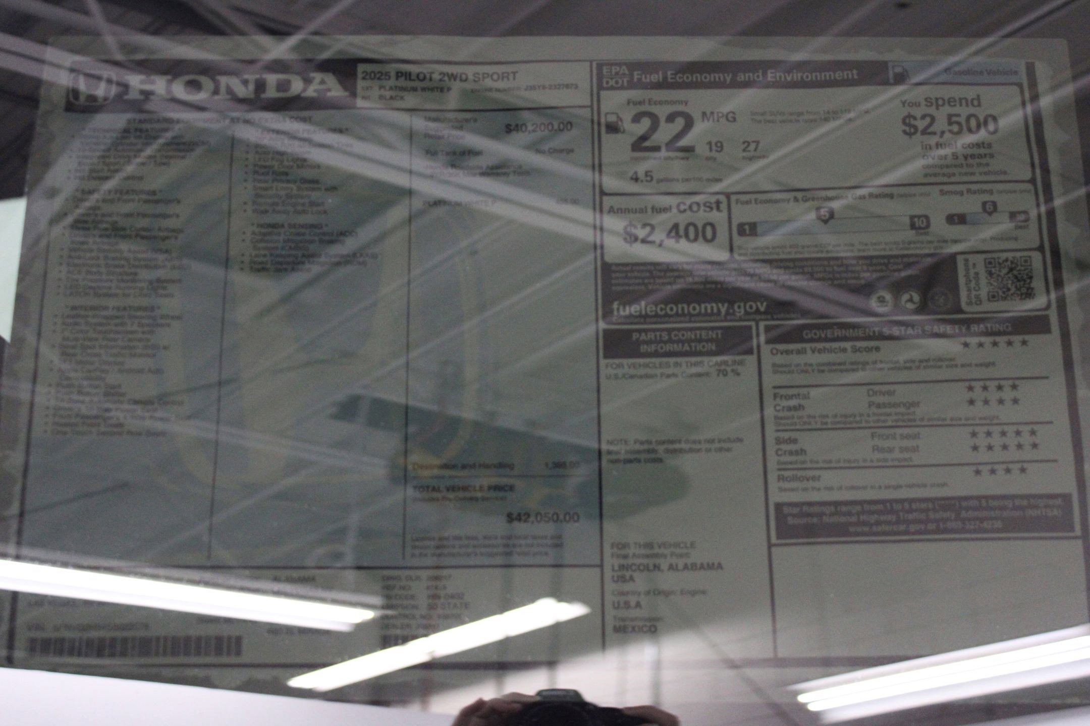 New 2025 Honda Pilot Sport image 15