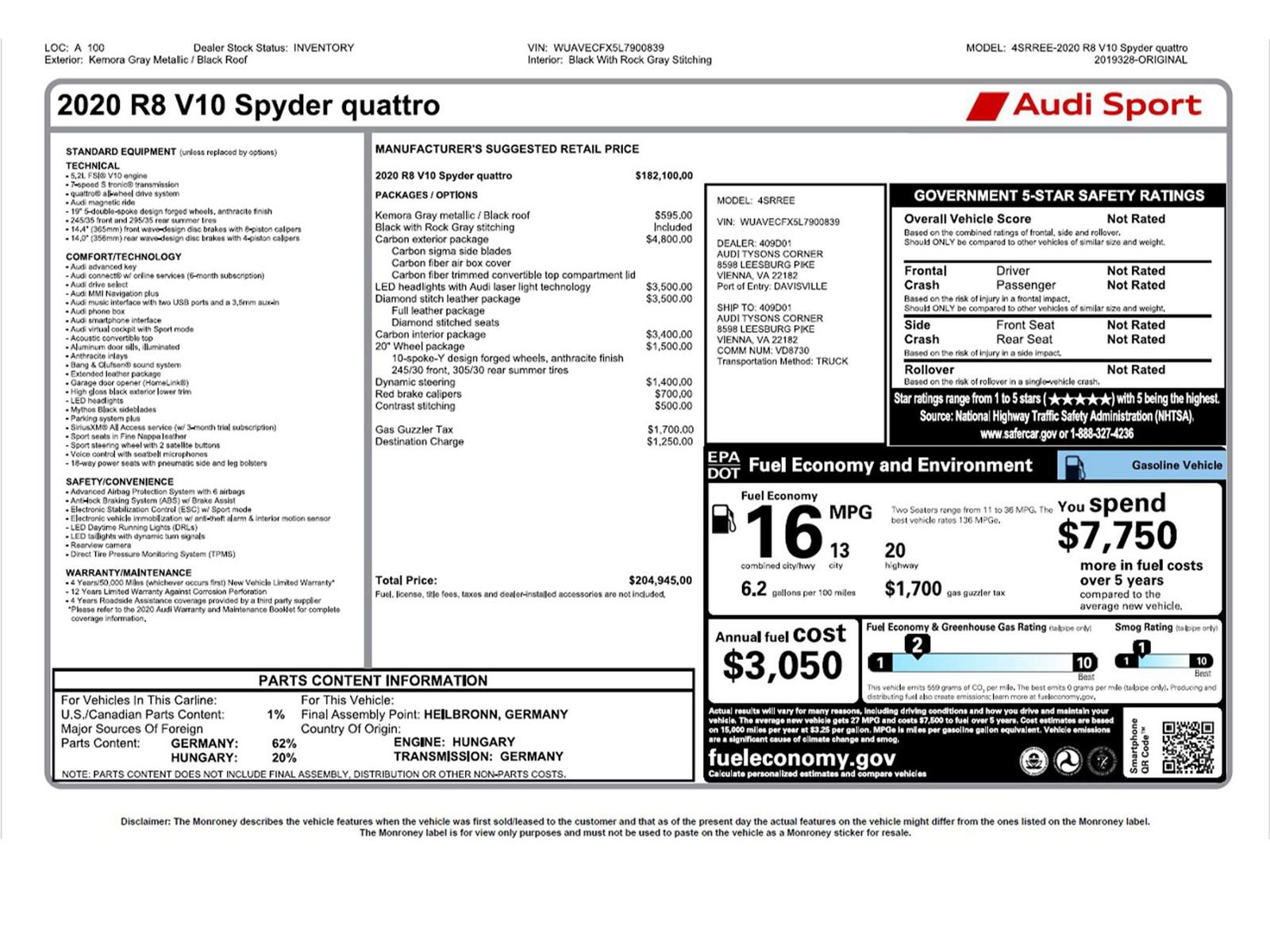 Used 2020 Audi R8 V10 image 27