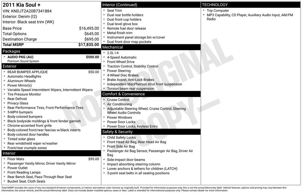 Used 2011 Kia Soul + w/ Audio Pkg FWD image 33